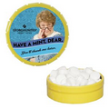 Small Yellow Snap-Top Mint Tin Filled w/ Sugar Free Mints